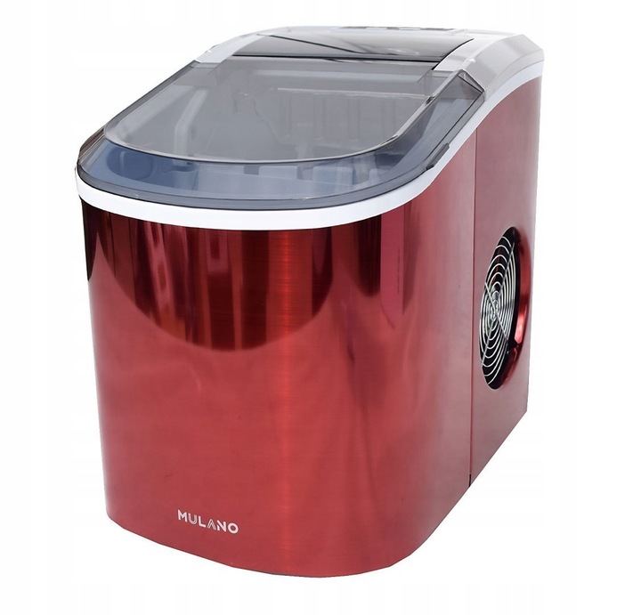 KOSTKARKA MASZYNA DO LODU Mulano Czerwona MASZYNKA DO 15kg LODU NA DOBĘ
