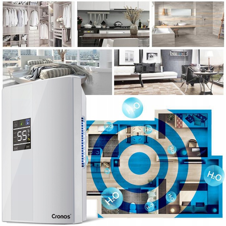 OSUSZACZ POWIETRZA OCZYSZCZACZ POCHŁANIACZ WILGOCI 2L 65W + PILOT TIMER