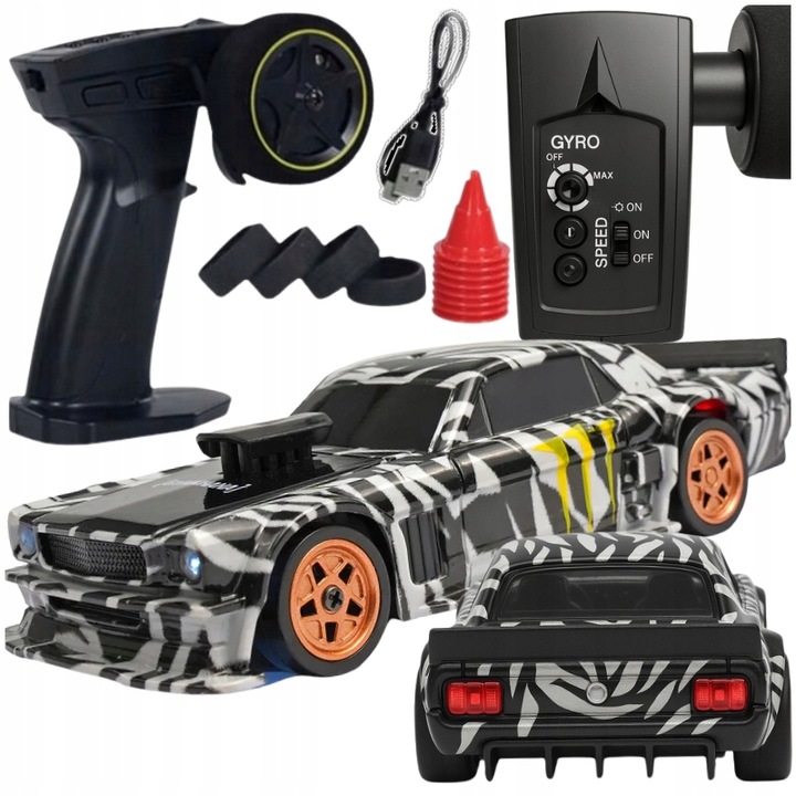 AUTO RC DO DRIFTU SAMOCHÓD ZDALNIE STEROWANE NA PILOT AUTKO ŻYROSKOP GYRO