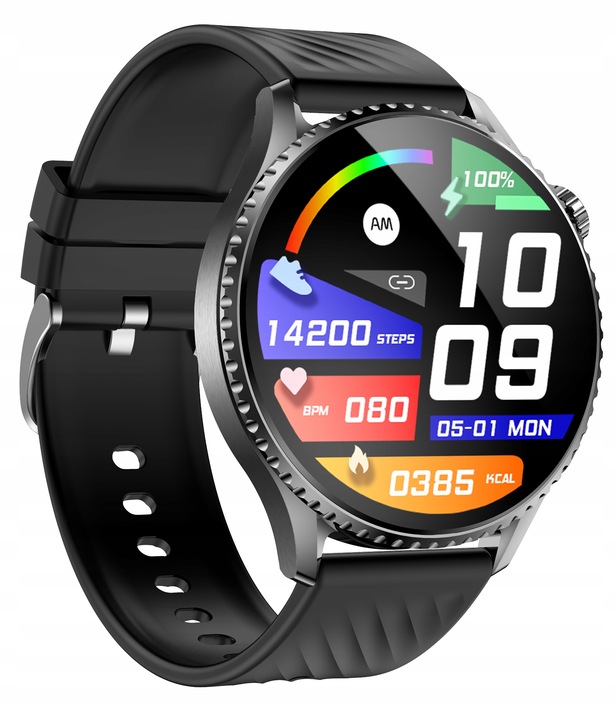 ZEGAREK MĘSKI SMARTWATCH AMOLED EKG DO ROZMÓW GLUKOZA CIŚNIENIE 440 MENU PL