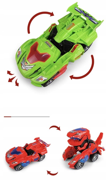 AUTO ROBOT DINOZAUR TRANSFORMUJĄCE AUTKO BOT 2w1