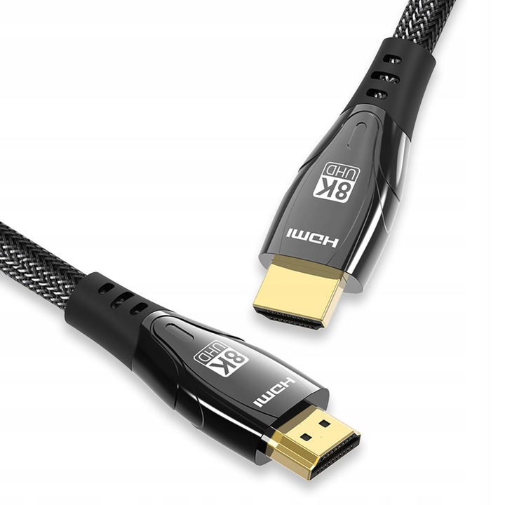 KABEL HDMI 2.1 48Gbps 8K 60Hz 4K 120Hz UHD HDR PRZEWÓD Z OPLOTEM DO PS5 5m