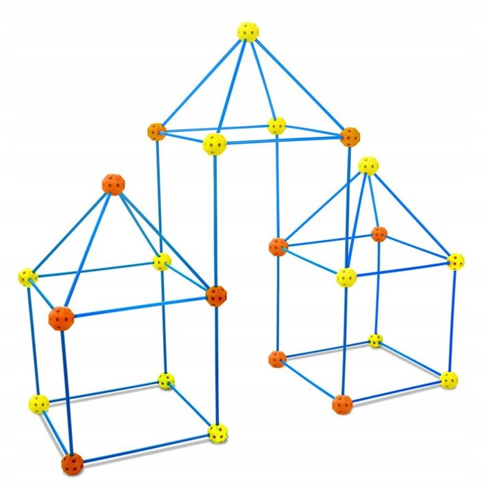 KLOCKI KONSTRUKCYJNE DO BUDOWANIA BAZY XXL DLA DZIECI RURKI SŁOMKI 340 EL