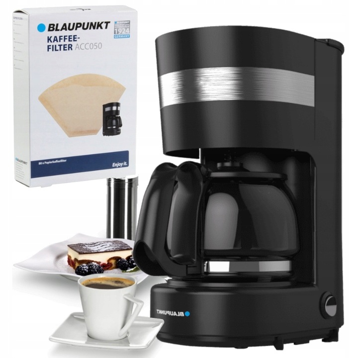Ekspres do kawy przelewowy BLAUPUNKT CMD 201 0,65L CMD201 +FILTRY NR2 80szt