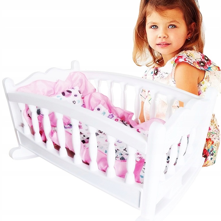 DUŻA KOŁYSKA DLA LALKI LALEK ŁÓŻECZKO + POŚCIEL PL