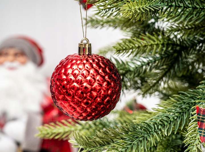 ZESTAW BOMBEK CHOINKOWYCH 115 szt BOMBKI MIX WZORY NIETŁUKĄCE