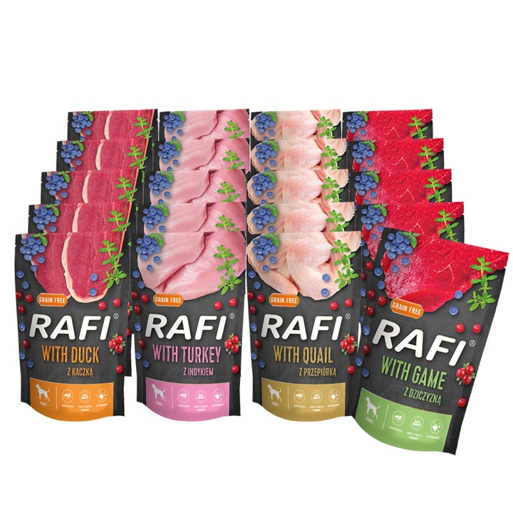 RAFI PREMIUM Mix smaków 20x500g - nowe smaki