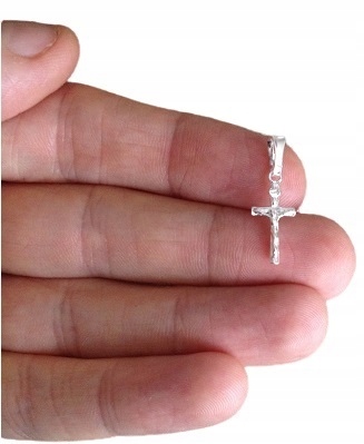 Łańcuszek Srebrny Pancerka + Krzyżyk SREBRNY Komplet (na PREZENT / KOMUNIA)