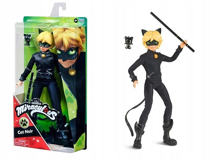 MIRACULOUS: Biedronka i Czarny Kot, Lalka Czarny Kot 50002