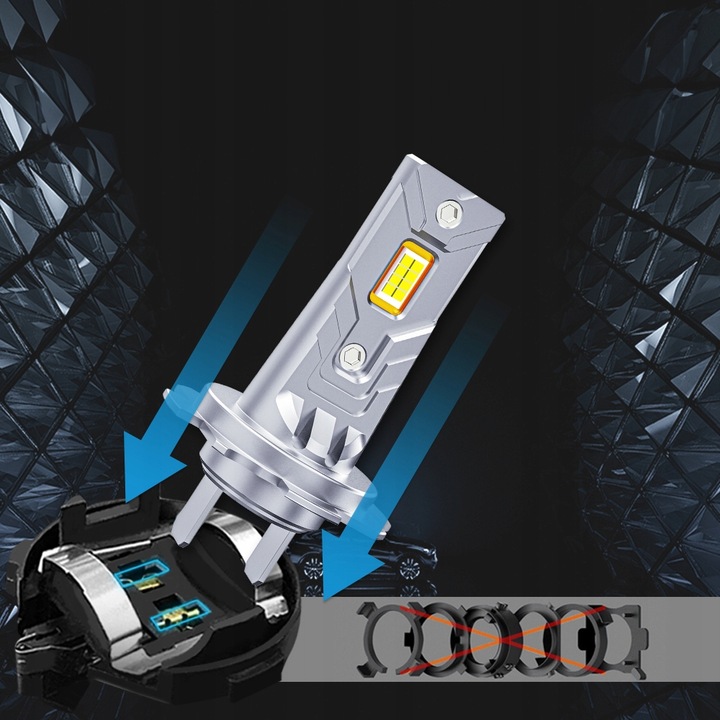 ŻARÓWKI LED H4 RETROFITY 1 do 1 5500K SUPER WHITE