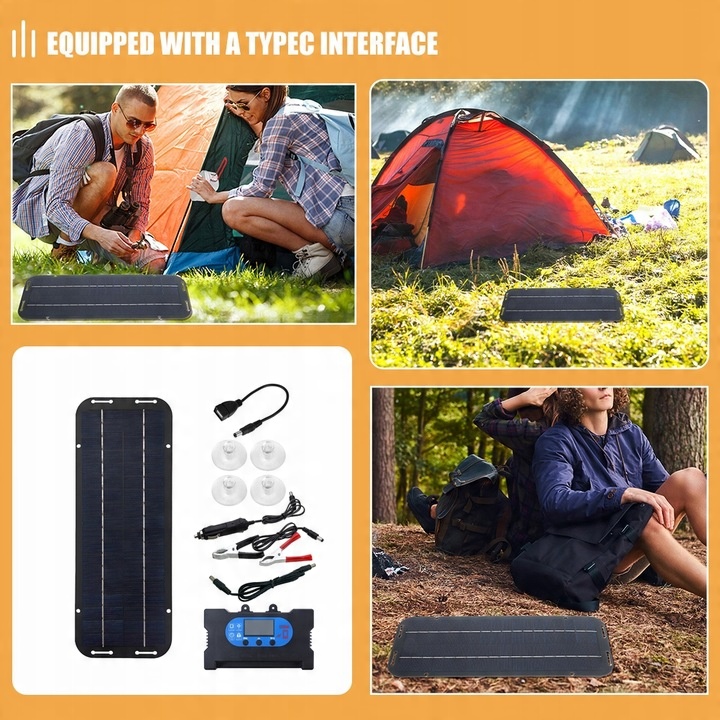 PRZENOŚNY PANEL ŁADOWANIA SŁONECZNEGO, PRZENOŚNY PANEL SŁONECZNY 30W 5V ZE