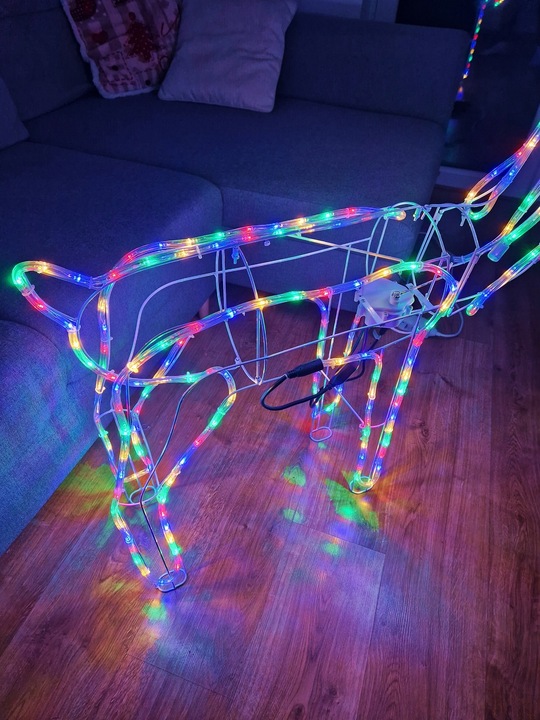 Renifer LED Świąteczny Świecący Figurka Na Zewnątrz XL Duży 85 Kolorowy