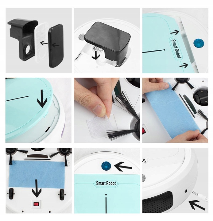 ODKURZACZ ROBOT SPRZĄTAJĄCY AUTOMATYCZNY ZABAWKOWY DLA DZIECI DO SPRZĄTANIA