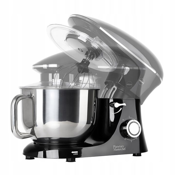 ROBOT KUCHENNY PLANETARNY MIKSER Z MISĄ 6,2L Eldom WRK2000 czarny