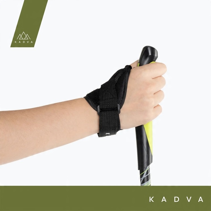 Kije nordic walking KADVA Raylan szary 125 cm Lekkie Karbon Włókno szklane
