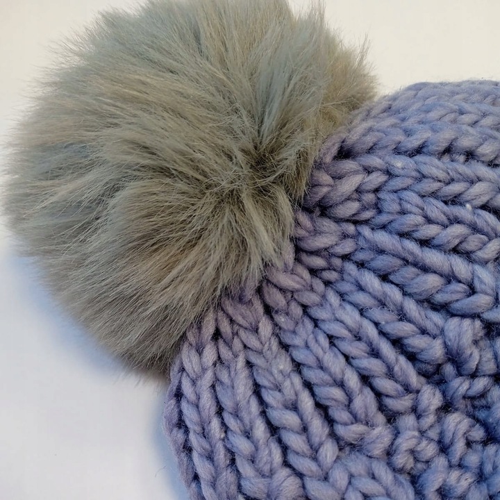 ZIMOWA CZAPKA Z KOMINEM DAMSKA KOMINIARKA Z POMPONEM POLAREM NA SUWAK