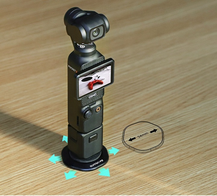 Mocny Uchwyt Magnetyczny Neodymowy Mocowanie Gwint 1/4 do DJI Osmo Pocket 3