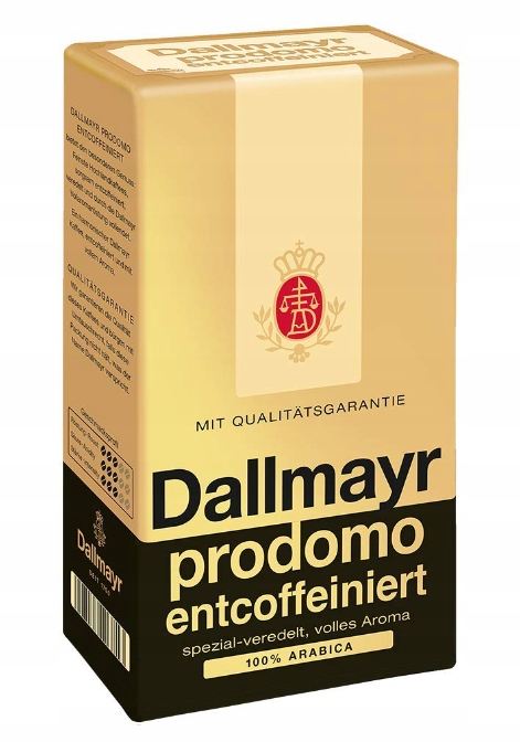 Dallmayr Prodomo Entcof. bezkofeinowa kawa mielona 500g Import z Niemiec