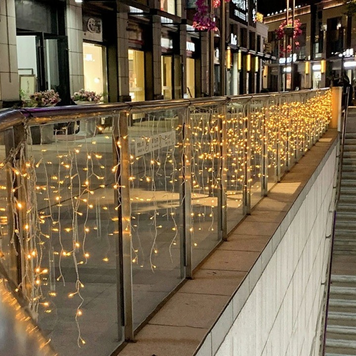 SOPLE 300LED kurtyna lampki na zewnątrz z FLASH 10M DODATKOWE GNIAZDO