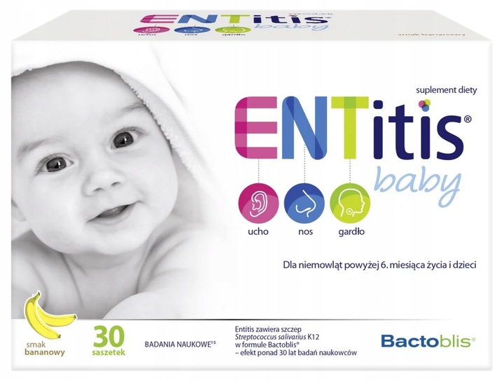 ENTitis Baby 30 saszetek smak BANANOWY