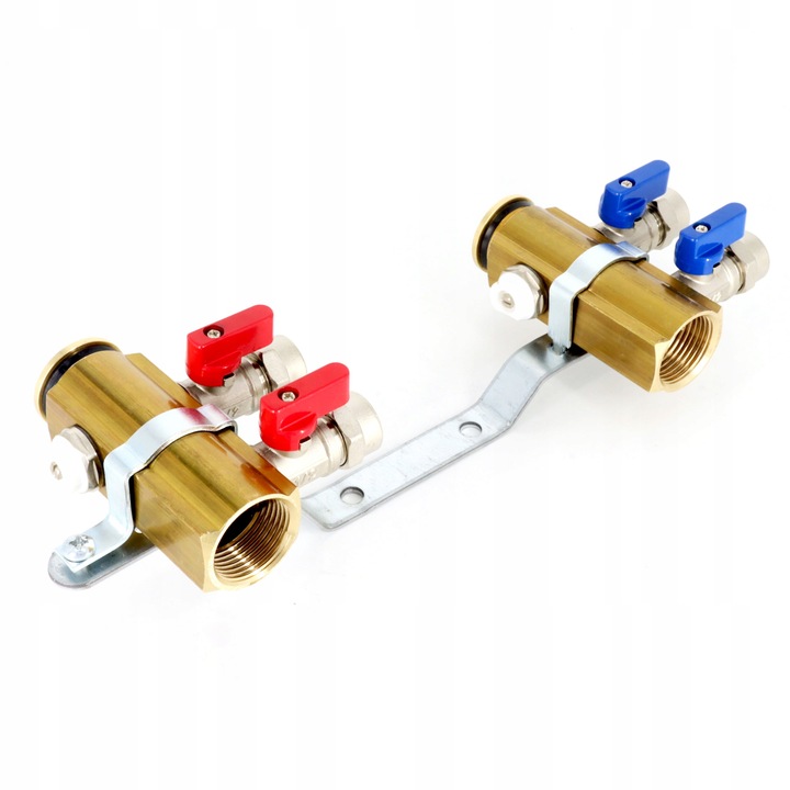 Rozdzielacz C.O. 2 obwodów zaworki PEX odpowietrzniki DO GRZEJNIKÓW