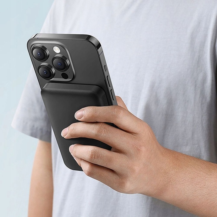 Powerbank indukcyjny z kablem USB-C Baseus do MagSafe Qi QC PD 5000mAh 20W