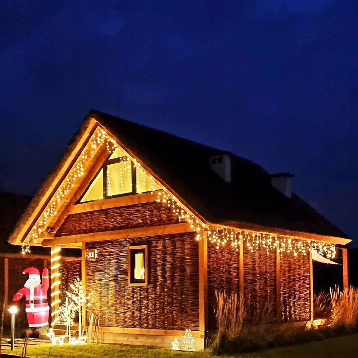 LAMPKI SOPLE 300 LED ZEWNĘTRZNE CHOINKOWE FLASH KURTYNA GIRLANDA ŚWIETLNA