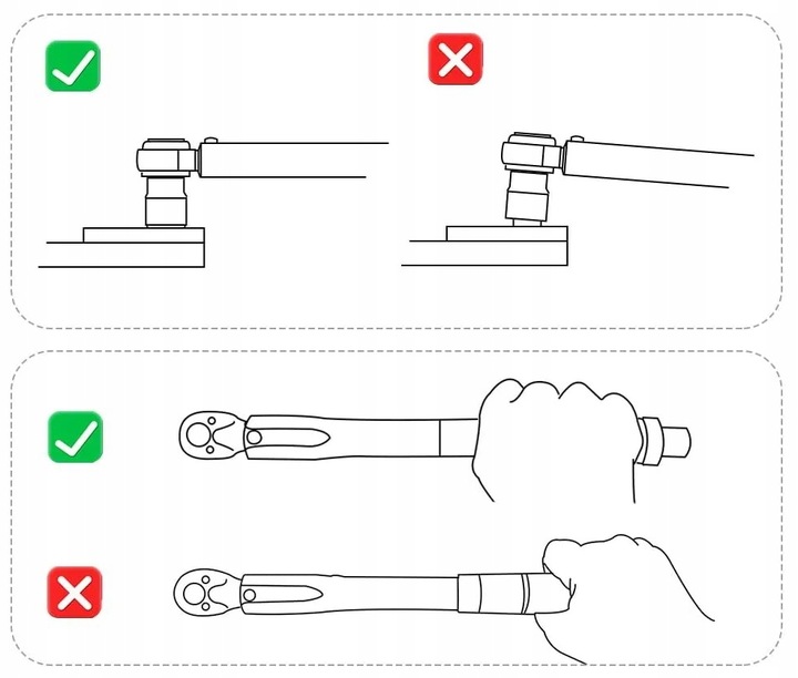 Klucz Dynamometryczny 1/2 28-210Nm 465mm 3 NASADKI 17 19 21mm + Przedłużka