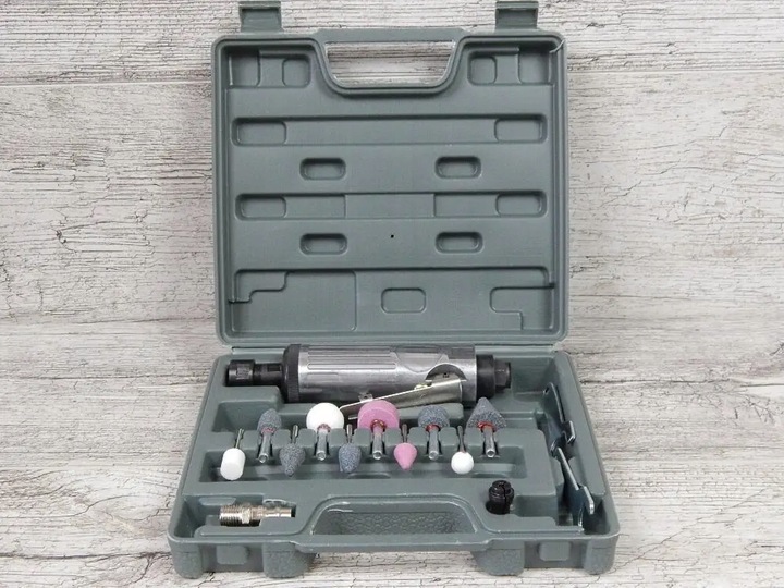 SZLIFIERKA PNEUMATYCZNA PROSTA 1/4 6mm 3mm Z AKCESORIA PRZECINARKA AIRKRAFT