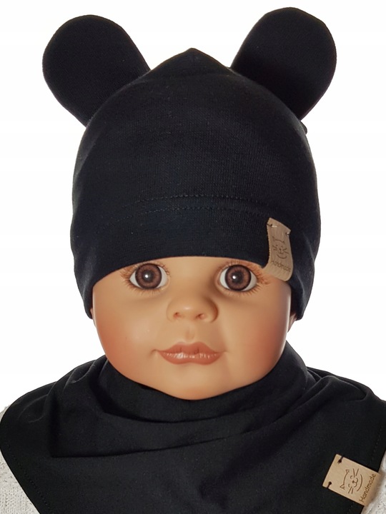 KOMPLET CHŁOPIECY CZAPKA MIKI + CHUSTKA CZAPECZKA CHUSTECZKA 3-12 MC 4WZORY