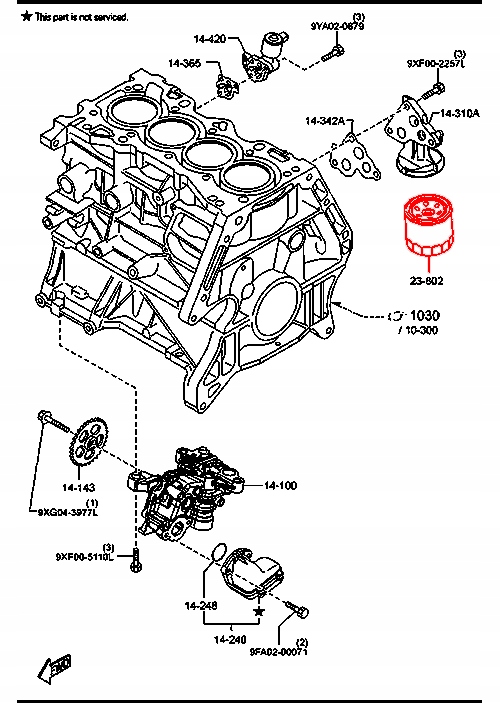FILTR OLEJU SILNIKA ORYGINALNY MAZDA 2 3 6 CX-3 CX-30 CX-5 MX-5