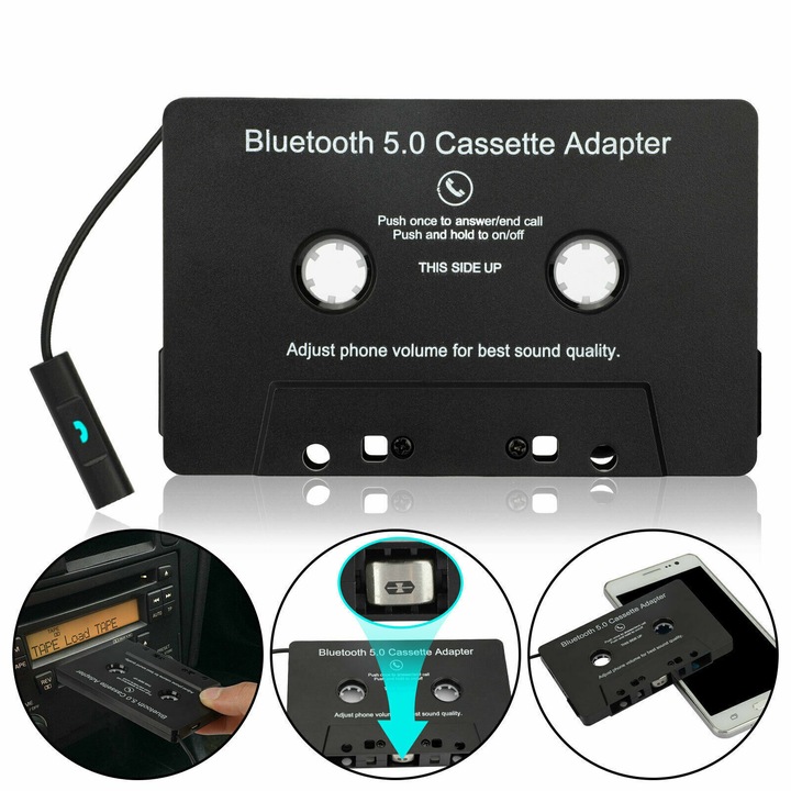 ADAPTER KASETY BLUETOOTH5.0 AUTA AUDIO ODBIORNIK