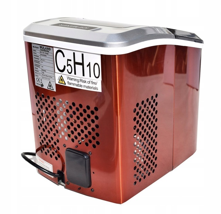 KOSTKARKA DO LODU ICE MAKER BULLET 15 KG POMARAŃCZOWA WYDAJNA MOCNA BAROWA