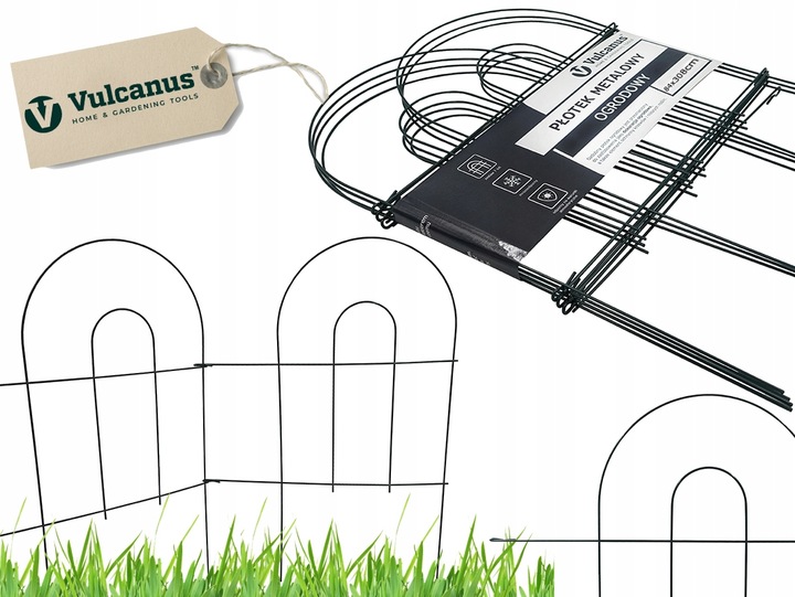 Ozdobny Płotek Ogrodowy 83cm Metal Rabatowy Do Ochrony Krzewów Roślin 308cm