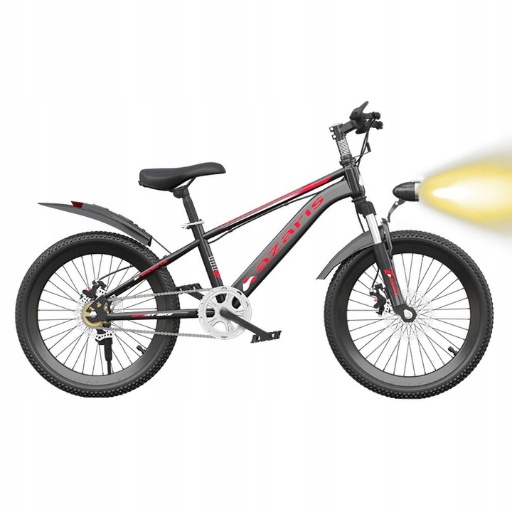 ROWER DZIECIĘCY ROWEREK 20 CALI TARCZE KOŁA BOCZNE AMORTYZATOR PRZERZUTKI