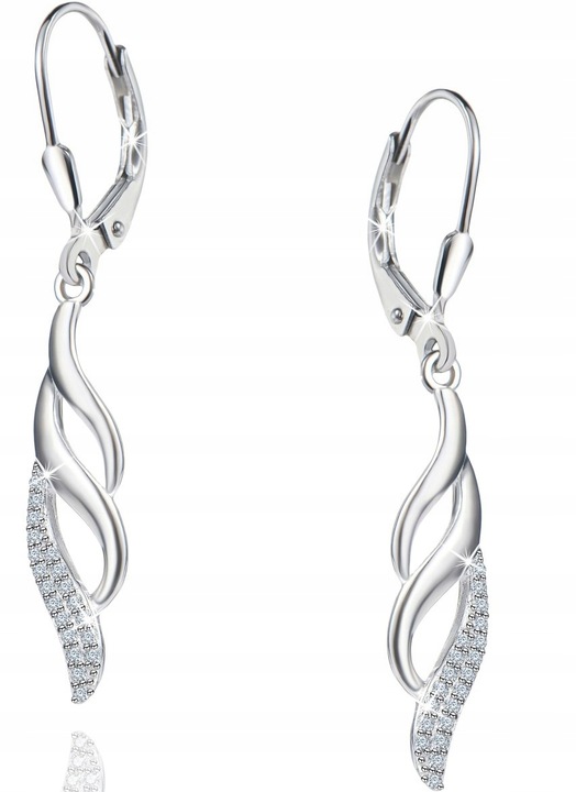 Długie srebrne kolczyki wiszące stal chirurgiczna 316l szlachetna