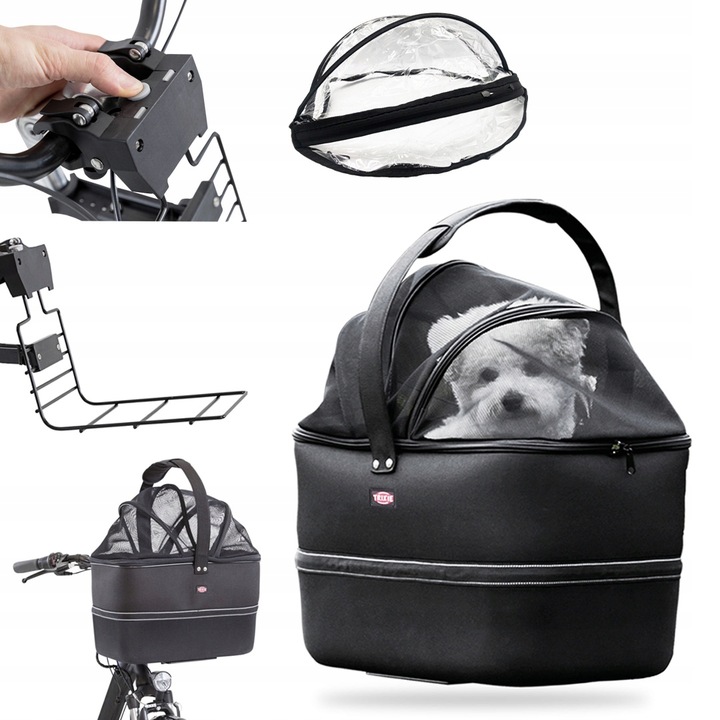 TRANSPORTER Kosz dla Psa Kota na Rower Kierownicę TORBA +STELAŻ TRIXIE 1szt