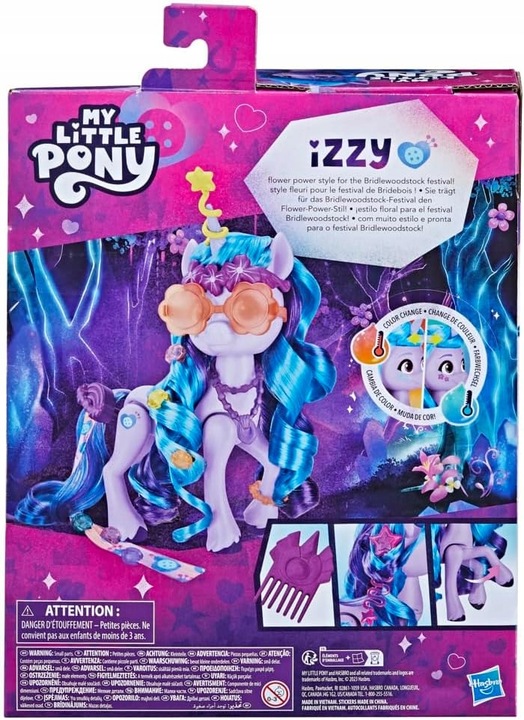 MY LITTLE PONY KUCYK IZZY MOONBOW + 16 AKCESORIÓW DO CZESANIA I OZDOBY