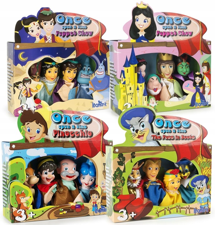 Pacynki zestaw postaci z 4 baśni