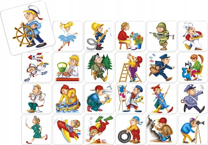 GRA PAMIĘCIOWA MEMORY MEMO ZAWODY gra edukacyjna dla dzieci +4 lata