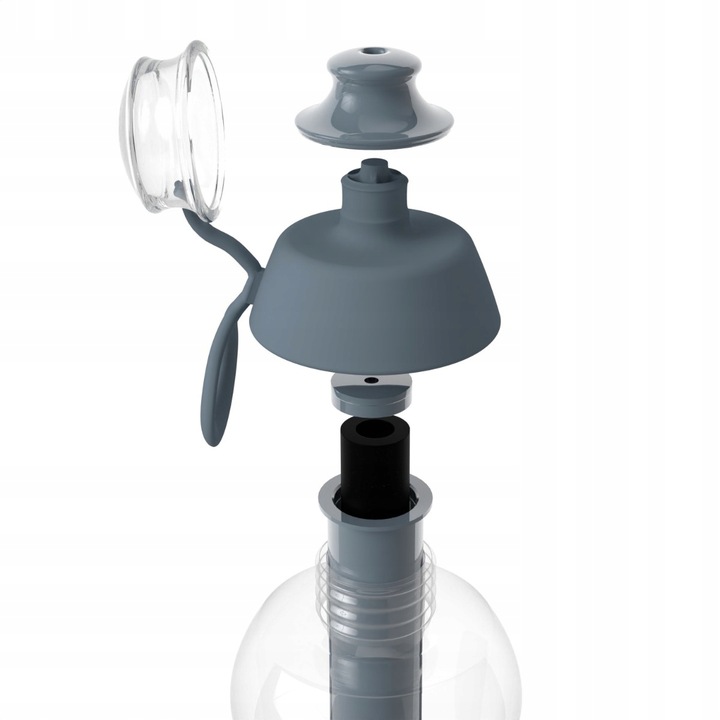 Butelka na Wodę Filtrująca 0,5l Dafi SOFT Stalowa Szara z 4 Filtrami