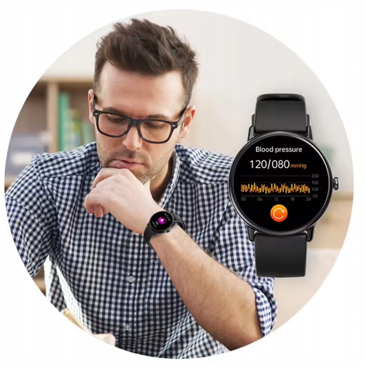 ZEGAREK SMARTWATCH SPORTOWY ROZMOWY MĘSKI DAMSKI POLSKIE MENU CZARNY 2PASKI