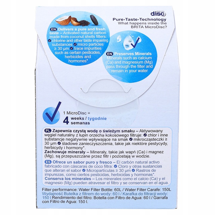 Dysk filtracyjny Filtr do wody Brita MicroDisc do butelek Brita Vital 3 szt
