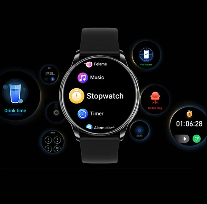SMARTWATCH ZEGAREK DAMSKI DLA KOBIETY AMOLED ROZMOWY CIŚNIENIOMIERZ MENU PL
