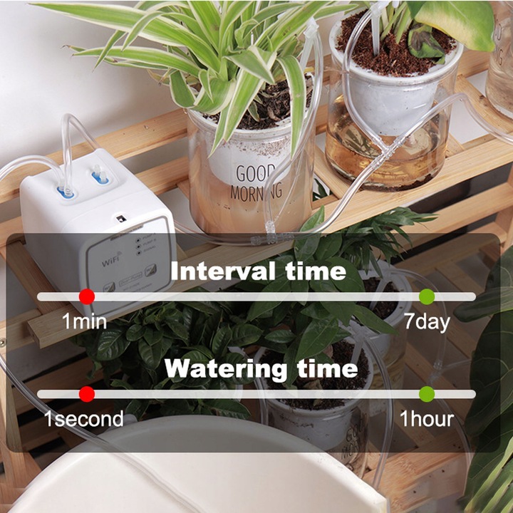 INTELIGENTNY AUTOMATYCZNY PODLEWACZ DO KWIATÓW Z PODWÓJNĄ POMPĄ WIFI