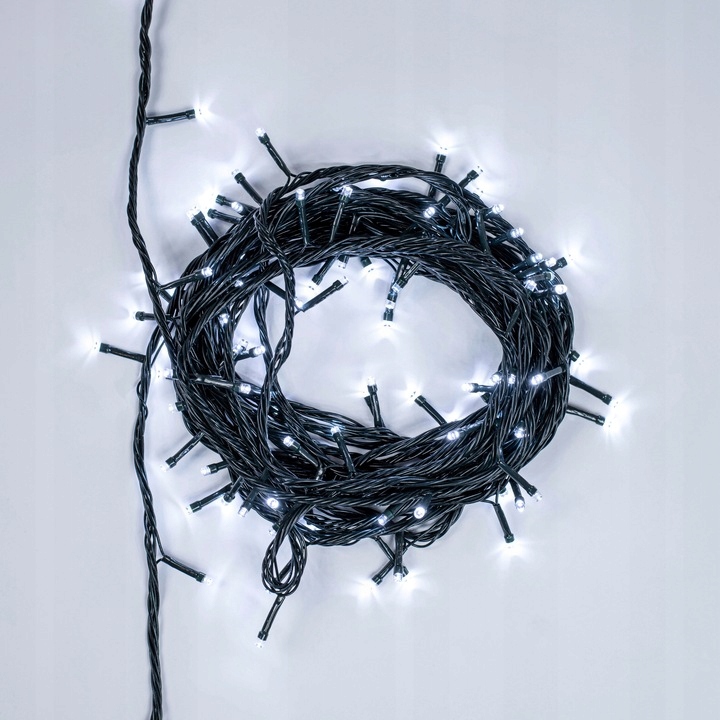 LAMPKI CHOINKOWE Z FLASH ŚWIATEŁKA 200led BIAŁE ZIMNE ZEWNĘTRZNE WEWNĘTRZNE