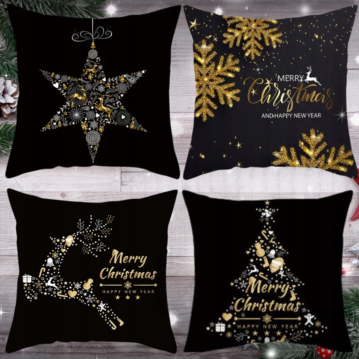 4x ZESTAW POSZEWKA NA PODUSZKĘ ŚWIĄTECZNA POSZEWKI ŚWIĄTECZNE Święta 40X40