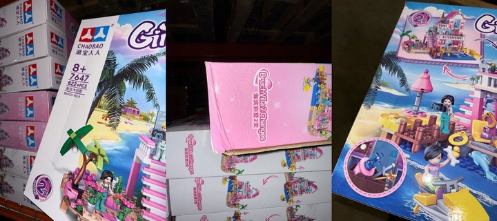 Zestaw Klocków Dla Dziewczynek Letnia Willa Na Plaży Klocki Różowy Domek 01