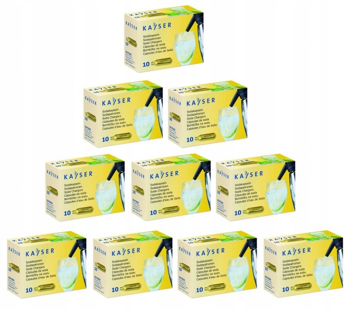 KAYSER CO2 NABOJE DO SYFONU WODY SODOWEJ SATURATORA 30 SZTUK