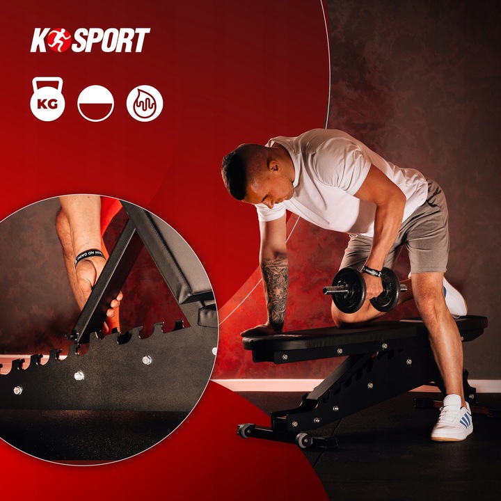 Ławka treningowa do cwiczen ławeczka regulowana składana skośna pod SZTANGĘ